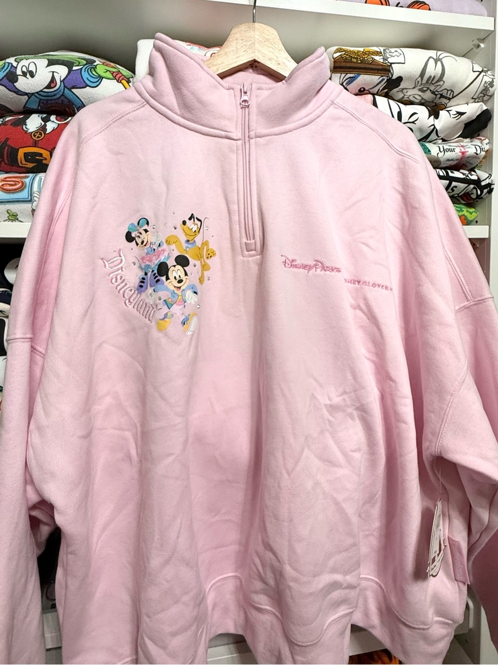 NEW Disney Parks Stoney Clover Lane Disneyland Quarter Zip Sweatshirt - Picture 6 of 8